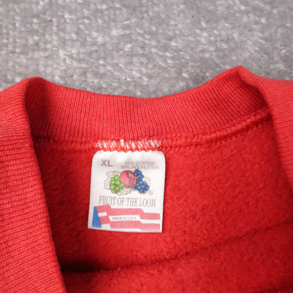 Vintage Womens Cute Cows Karen C. XL Red Long Sleeve Pullover Sweatshirt - Picture 8 of 10